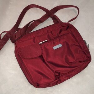 Baggallini Maroon Nylon Crossbody Travel Bag